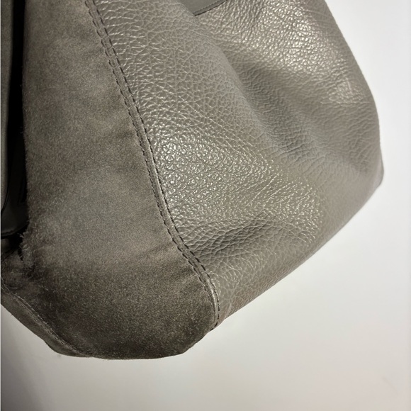 Coach Lexy Grey Suede Leather Shoulder Bag - Picture 7 of 14